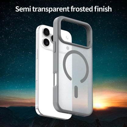 For iPhone 17 Pro Max Fanying Series PC Hybrid TPU Translucent Frosted MagSafe Phone Case(Silver Grey) - iPhone 17 Pro Max Cases by buy2fix | Online Shopping UK | buy2fix