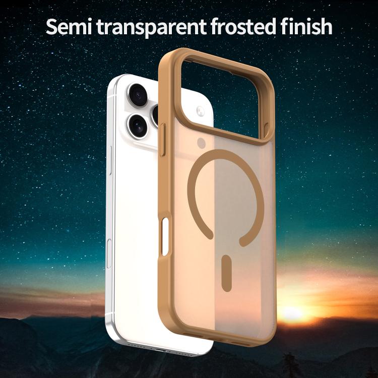 For iPhone 17 Pro Max Fanying Series PC Hybrid TPU Translucent Frosted MagSafe Phone Case(Desert Gold) - iPhone 17 Pro Max Cases by buy2fix | Online Shopping UK | buy2fix
