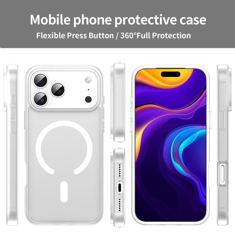 For iPhone 17 Pro Max Fanying Series PC Hybrid TPU Translucent Frosted MagSafe Phone Case(Matte White) - iPhone 17 Pro Max Cases by buy2fix | Online Shopping UK | buy2fix