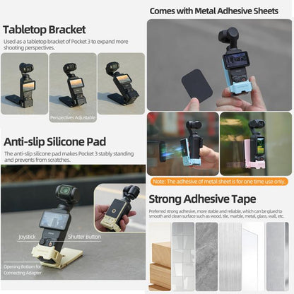 For DJI OSMO Pocket 3 Sunnylife 761V3 Magnetic Mount Multi Interface Expansion Adapter(Blue) - Mount & Holder by Sunnylife | Online Shopping UK | buy2fix