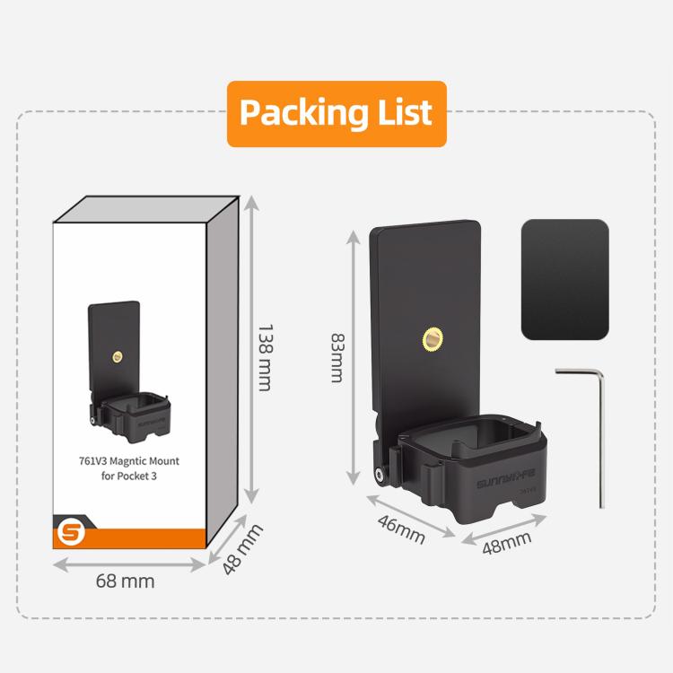 For DJI OSMO Pocket 3 Sunnylife 761V3 Magnetic Mount Multi Interface Expansion Adapter(Yellow) - Mount & Holder by Sunnylife | Online Shopping UK | buy2fix