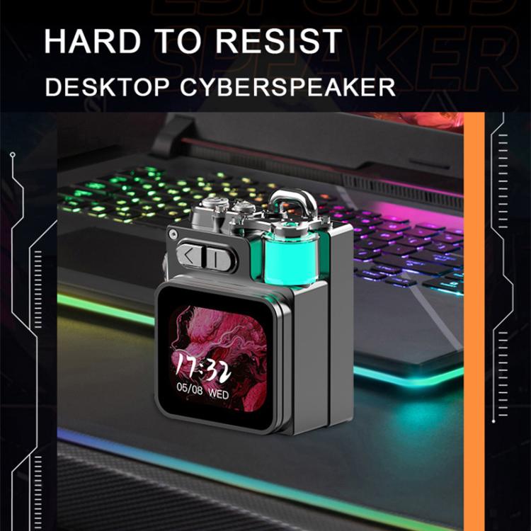 DK08 Smart LED Screen Cool Style Portable RGB Light Bluetooth Speaker(Black) - Mini Speaker by buy2fix | Online Shopping UK | buy2fix