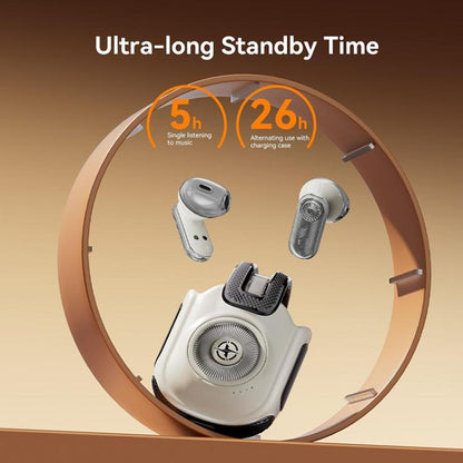Q12 Semi-in-ear Bluetooth 5.4 Earphones Mobile Phone Remote Control Take Photos Watch Videos(Black) - Bluetooth Earphone by buy2fix | Online Shopping UK | buy2fix