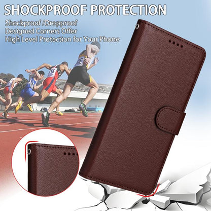 For Google Pixel 9 / 9 Pro / 10 / 10 Pro Litchi Texture RFID Blocking 3-Card Wallet Leather Phone Case(Brown) - Google Cases by buy2fix | Online Shopping UK | buy2fix