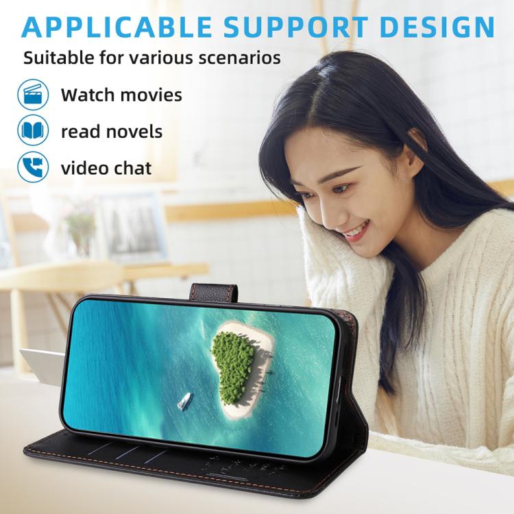 For Google Pixel 9 / 9 Pro / 10 / 10 Pro Litchi Texture RFID Blocking 3-Card Wallet Leather Phone Case(Black) - Google Cases by buy2fix | Online Shopping UK | buy2fix