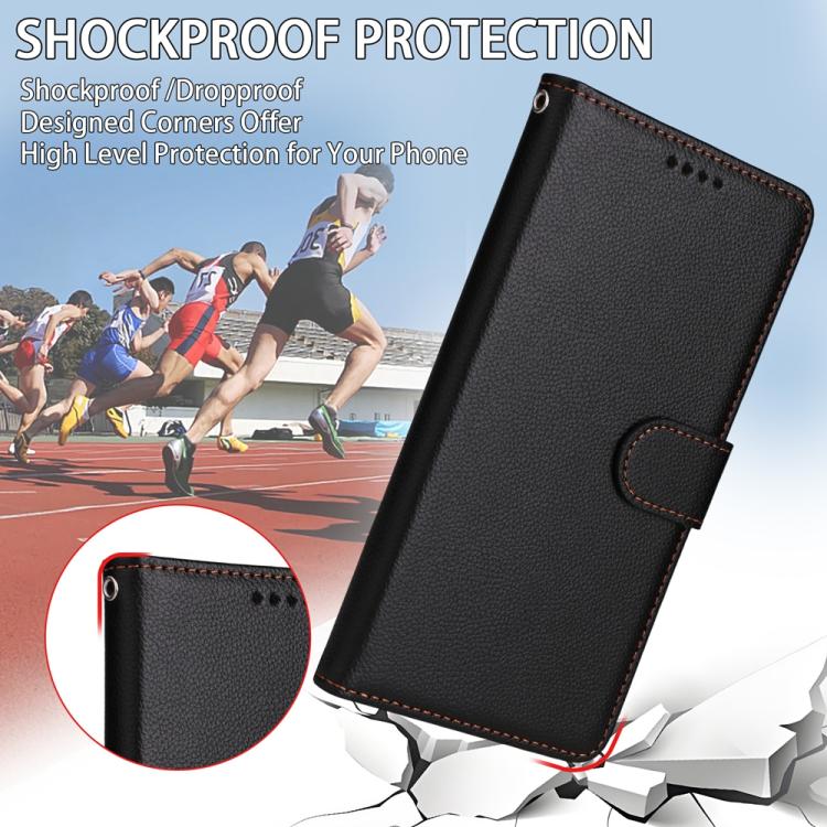 For Google Pixel 9 / 9 Pro / 10 / 10 Pro Litchi Texture RFID Blocking 3-Card Wallet Leather Phone Case(Black) - Google Cases by buy2fix | Online Shopping UK | buy2fix