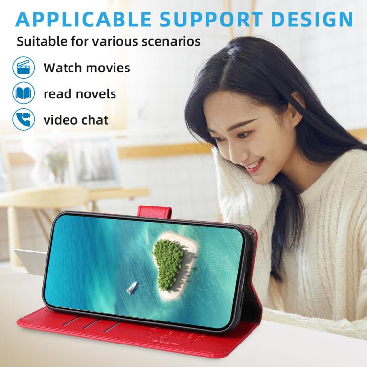 For Google Pixel 9 / 9 Pro / 10 / 10 Pro Litchi Texture RFID Blocking 3-Card Wallet Leather Phone Case(Red) - Google Cases by buy2fix | Online Shopping UK | buy2fix