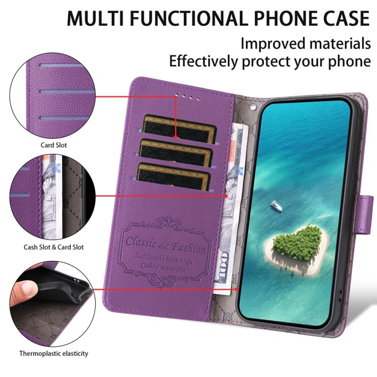 For Google Pixel 9 Pro XL / 10 Pro XL Litchi Texture RFID Blocking 3-Card Wallet Leather Phone Case(Purple) - Google Cases by buy2fix | Online Shopping UK | buy2fix