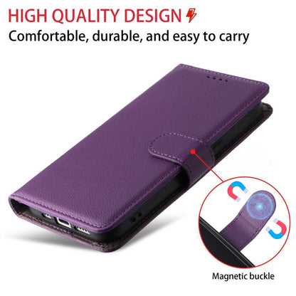 For Google Pixel 9 Pro XL / 10 Pro XL Litchi Texture RFID Blocking 3-Card Wallet Leather Phone Case(Purple) - Google Cases by buy2fix | Online Shopping UK | buy2fix