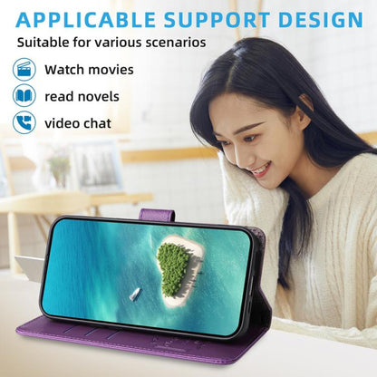 For Google Pixel 9 Pro XL / 10 Pro XL Litchi Texture RFID Blocking 3-Card Wallet Leather Phone Case(Purple) - Google Cases by buy2fix | Online Shopping UK | buy2fix