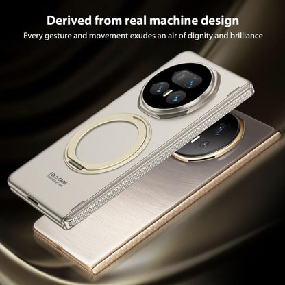 For Honor Magic V5 GKK HD Integrated Magnetic Folding Hinge All-Inclusive Phone Case with Rotating Bracket(Silver) - Honor Cases by GKK | Online Shopping UK | buy2fix