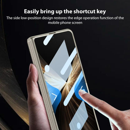 For Honor Magic V5 GKK HD Integrated Magnetic Folding Hinge All-Inclusive Phone Case with Rotating Bracket(Silver) - Honor Cases by GKK | Online Shopping UK | buy2fix