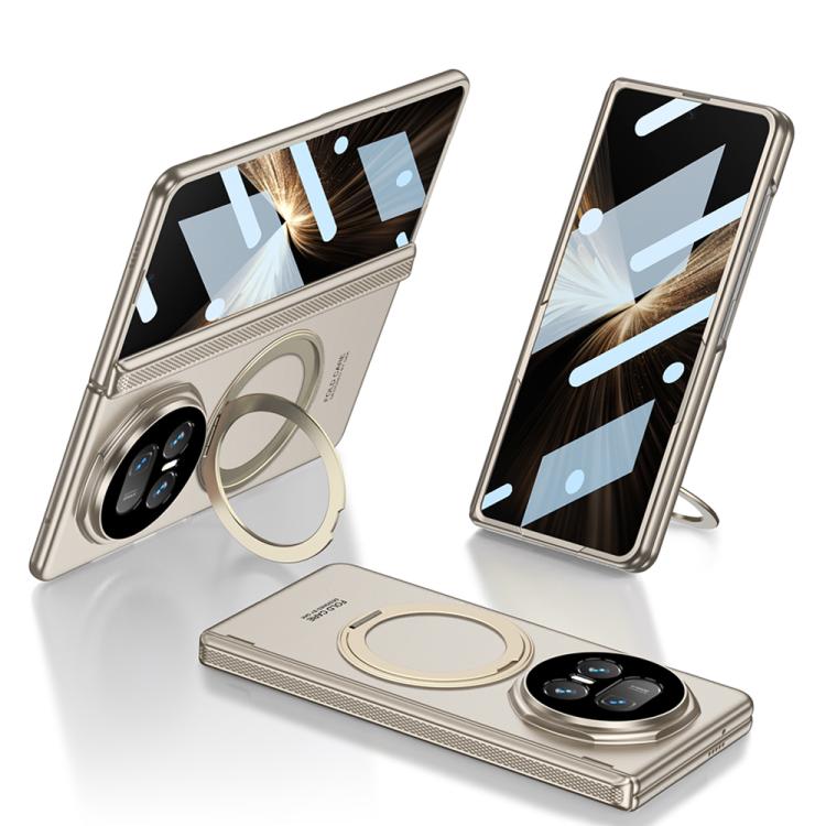 For Honor Magic V5 GKK HD Integrated Magnetic Folding Hinge All-Inclusive Phone Case with Rotating Bracket(Titanium Grey) - Honor Cases by GKK | Online Shopping UK | buy2fix