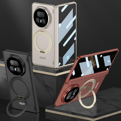 For Honor Magic V5 GKK HD Integrated Magnetic Folding Hinge All-Inclusive Phone Case with Rotating Bracket(Titanium Grey) - Honor Cases by GKK | Online Shopping UK | buy2fix