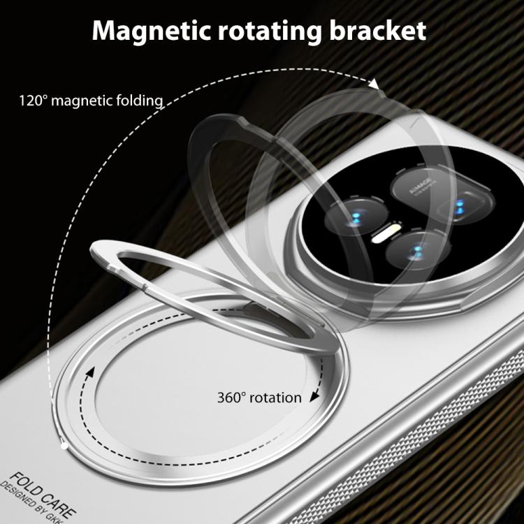 For Honor Magic V5 GKK HD Integrated Magnetic Folding Hinge All-Inclusive Phone Case with Rotating Bracket(Titanium Grey) - Honor Cases by GKK | Online Shopping UK | buy2fix