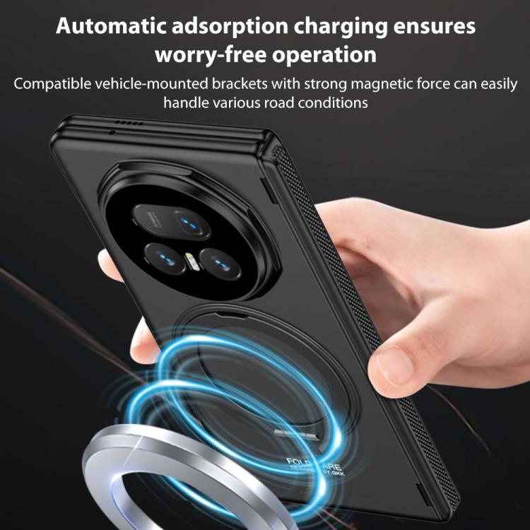 For Honor Magic V5 GKK HD Integrated Magnetic Folding Hinge All-Inclusive Phone Case with Rotating Bracket(Titanium Grey) - Honor Cases by GKK | Online Shopping UK | buy2fix