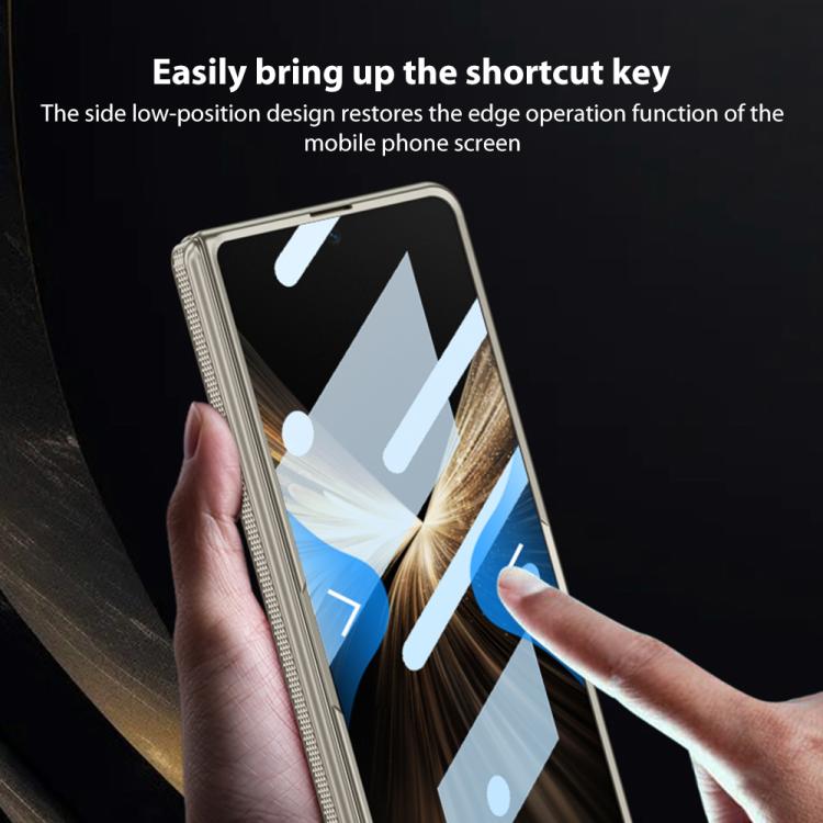 For Honor Magic V5 GKK HD Integrated Magnetic Folding Hinge All-Inclusive Phone Case with Rotating Bracket(Titanium Grey) - Honor Cases by GKK | Online Shopping UK | buy2fix