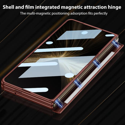 For Honor Magic V5 GKK HD Integrated Magnetic Folding Hinge All-Inclusive Phone Case with Rotating Bracket(Titanium Grey) - Honor Cases by GKK | Online Shopping UK | buy2fix