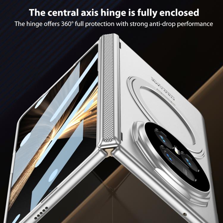 For Honor Magic V5 GKK HD Integrated Magnetic Folding Hinge All-Inclusive Phone Case with Rotating Bracket(Black) - Honor Cases by GKK | Online Shopping UK | buy2fix