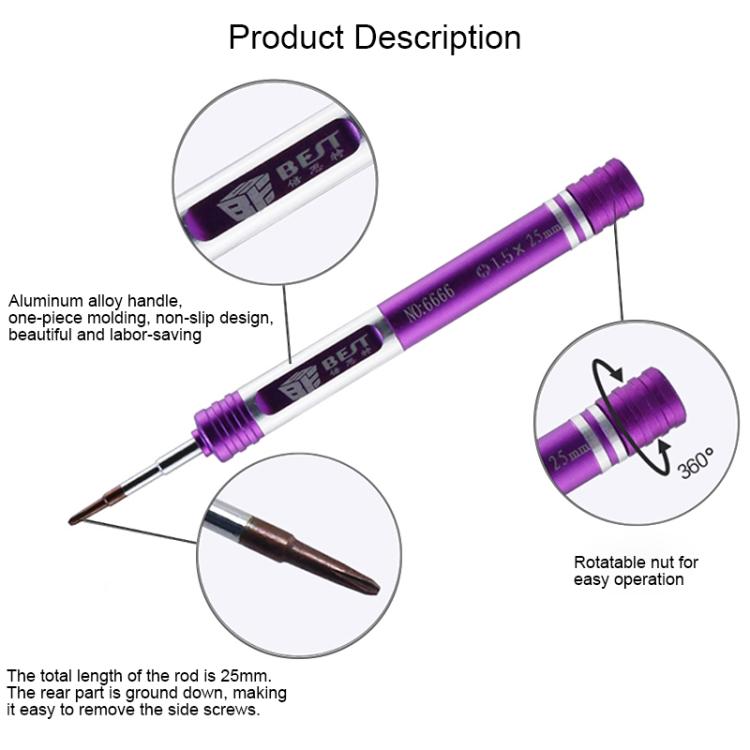 BEST BST-6666 Aluminum Alloy Screwdriver, Model:7 in 1 Set - Screwdriver Set by BEST | Online Shopping UK | buy2fix