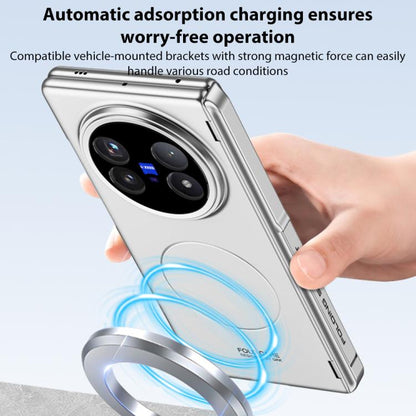 For vivo X Fold5 GKK Privacy Integrated MagSafe Magnetic All-Inclusive Phone Case with Holder(Night Green) - vivo Cases by GKK | Online Shopping UK | buy2fix