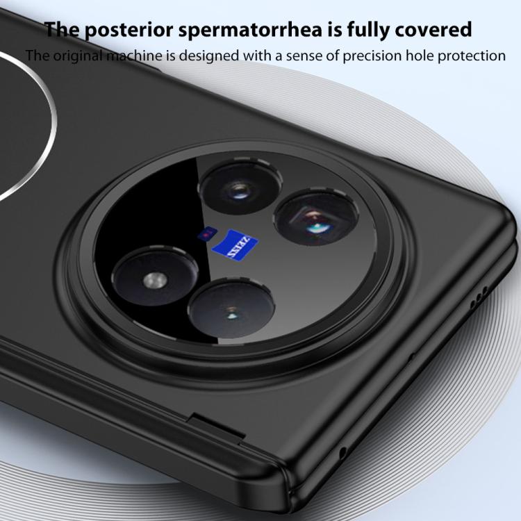 For vivo X Fold5 GKK Privacy Integrated MagSafe Magnetic All-Inclusive Phone Case with Holder(Night Green) - vivo Cases by GKK | Online Shopping UK | buy2fix