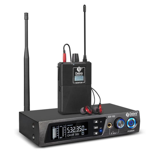 DEBRA ER-102 Professional Stage Wireless Audio Return Monitoring System with One Receiver(EU Plug) - Microphone by DEBRA | Online Shopping UK | buy2fix
