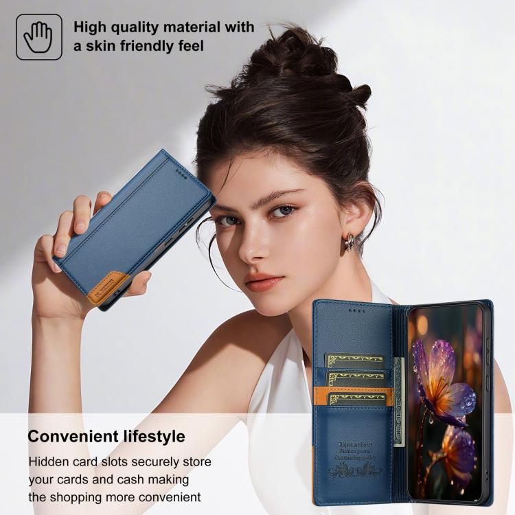 For Google Pixel 9 Pro XL / 10 Pro XL N.BEKUS P3 RFID Stitching Magnetic Flip Leather Phone Case(Blue) - Google Cases by N.BEKUS | Online Shopping UK | buy2fix