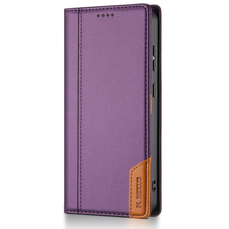 For Google Pixel 9 Pro XL / 10 Pro XL N.BEKUS P3 RFID Stitching Magnetic Flip Leather Phone Case(Purple) - Google Cases by N.BEKUS | Online Shopping UK | buy2fix
