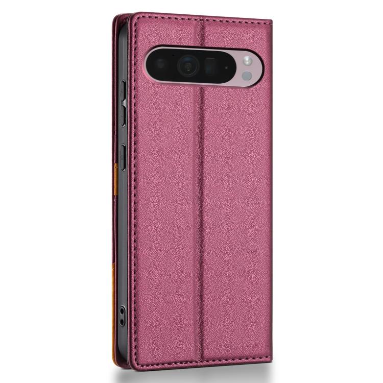 For Google Pixel 9 Pro XL / 10 Pro XL N.BEKUS P3 RFID Stitching Magnetic Flip Leather Phone Case(Wine Red) - Google Cases by N.BEKUS | Online Shopping UK | buy2fix