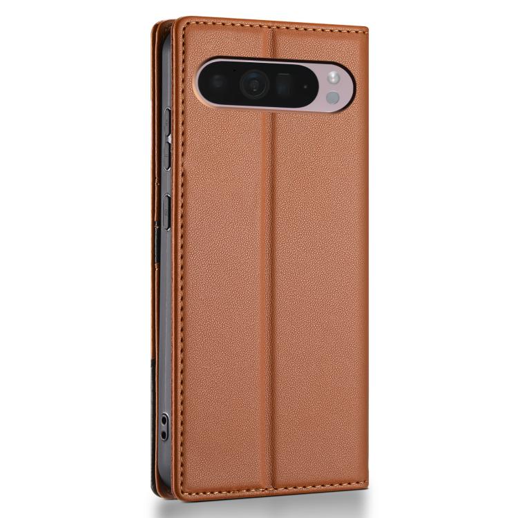 For Google Pixel 9 / 9 Pro / 10 / 10 Pro N.BEKUS P3 RFID Stitching Magnetic Flip Leather Phone Case(Brown) - Google Cases by N.BEKUS | Online Shopping UK | buy2fix