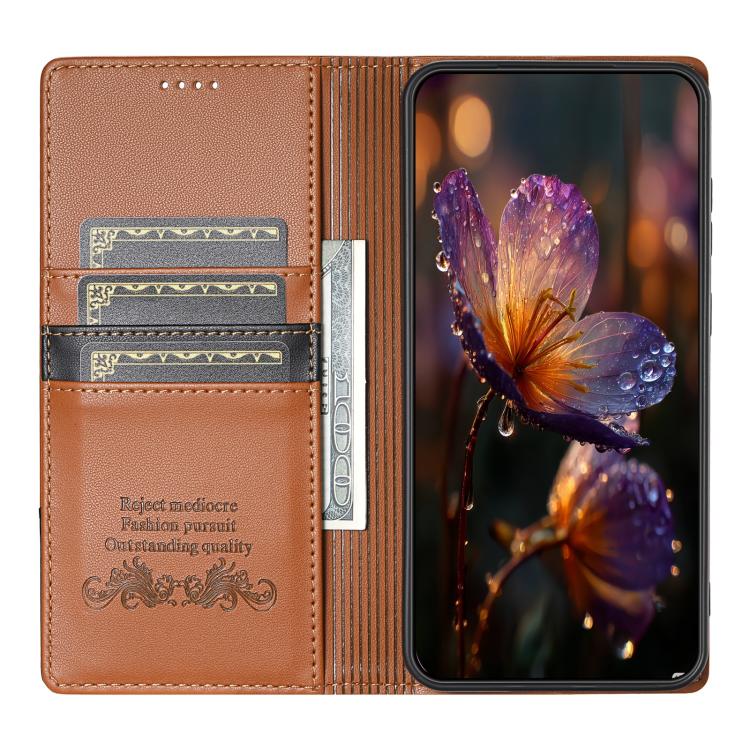 For Google Pixel 9 / 9 Pro / 10 / 10 Pro N.BEKUS P3 RFID Stitching Magnetic Flip Leather Phone Case(Brown) - Google Cases by N.BEKUS | Online Shopping UK | buy2fix