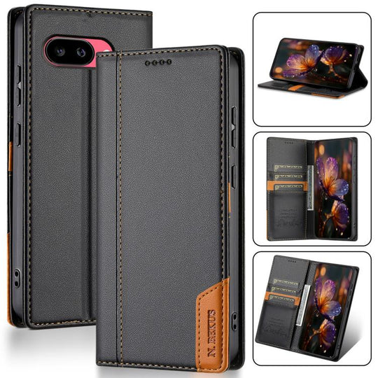 For Google Pixel 9a N.BEKUS P3 RFID Stitching Magnetic Flip Leather Phone Case(Black)