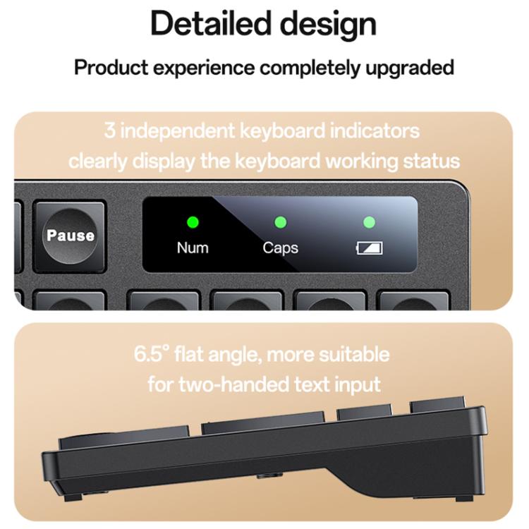 Yesido KB42 2.4G Business Wireless Keyboard Mouse Set, Version:Arabic Version(Black) - Wireless Keyboard by Yesido | Online Shopping UK | buy2fix