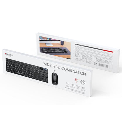 Yesido KB42 2.4G Business Wireless Keyboard Mouse Set, Version:Arabic Version(Black) - Wireless Keyboard by Yesido | Online Shopping UK | buy2fix