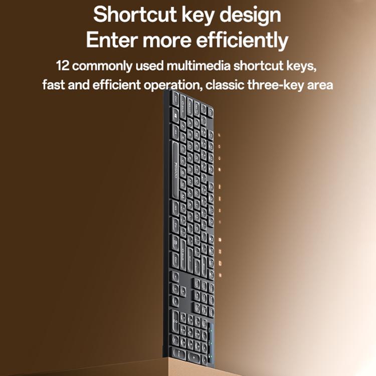 Yesido KB42 2.4G Business Wireless Keyboard Mouse Set, Version:Arabic Version(Black) - Wireless Keyboard by Yesido | Online Shopping UK | buy2fix