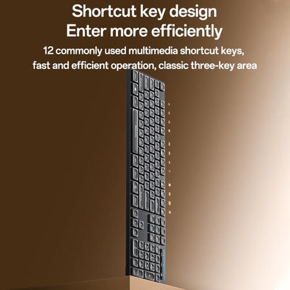 Yesido KB42 2.4G Business Wireless Keyboard Mouse Set, Version:Arabic Version(Black) - Wireless Keyboard by Yesido | Online Shopping UK | buy2fix