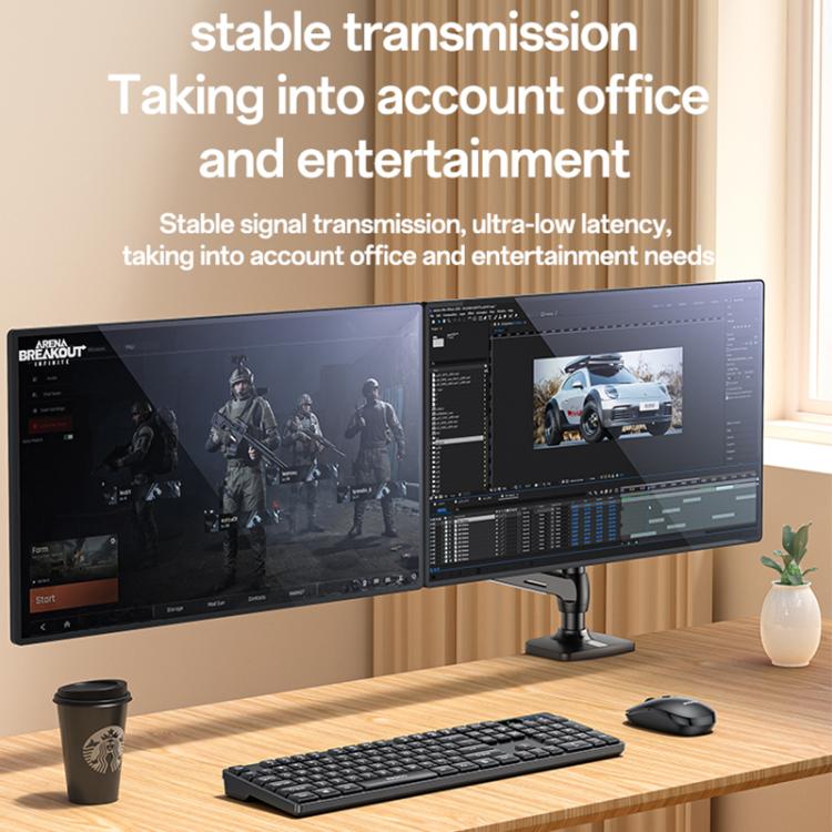 Yesido KB42 2.4G Business Wireless Keyboard Mouse Set, Version:Arabic Version(Black) - Wireless Keyboard by Yesido | Online Shopping UK | buy2fix