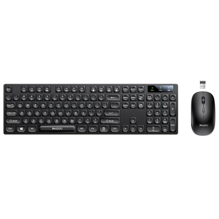 Yesido KB42 2.4G Business Wireless Keyboard Mouse Set, Version:English Version(Black) - Wireless Keyboard by Yesido | Online Shopping UK | buy2fix