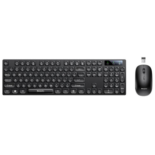 Yesido KB42 2.4G Business Wireless Keyboard Mouse Set, Version:English Version(Black) - Wireless Keyboard by Yesido | Online Shopping UK | buy2fix