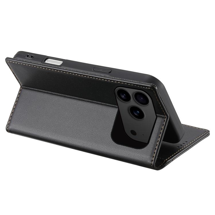 For iPhone 17 Pro Max N.BEKUS P3 RFID Stitching Magnetic Flip Leather Phone Case(Black) - iPhone 17 Pro Max Cases by N.BEKUS | Online Shopping UK | buy2fix