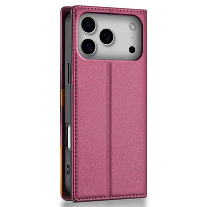 For iPhone 17 Pro Max N.BEKUS P3 RFID Stitching Magnetic Flip Leather Phone Case(Wine Red) - iPhone 17 Pro Max Cases by N.BEKUS | Online Shopping UK | buy2fix