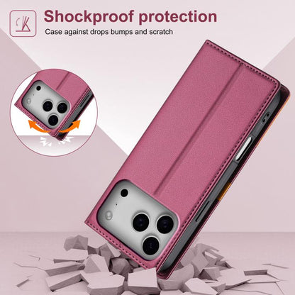For iPhone 17 Pro Max N.BEKUS P3 RFID Stitching Magnetic Flip Leather Phone Case(Wine Red) - iPhone 17 Pro Max Cases by N.BEKUS | Online Shopping UK | buy2fix