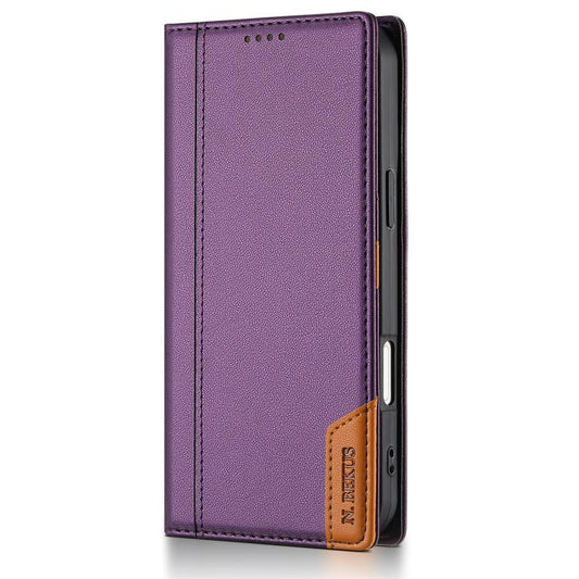 For iPhone 17 Pro N.BEKUS P3 RFID Stitching Magnetic Flip Leather Phone Case(Purple) - iPhone 17 Pro Cases by N.BEKUS | Online Shopping UK | buy2fix