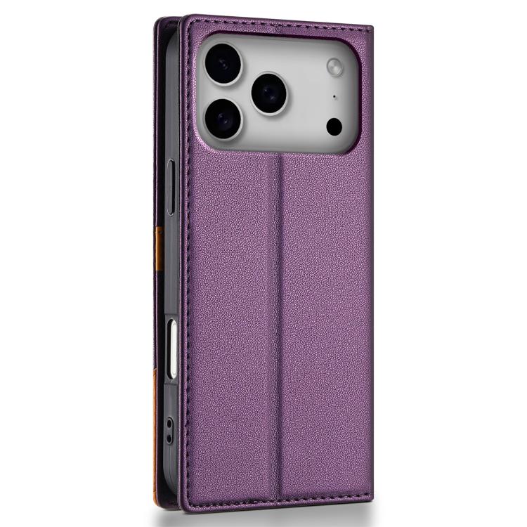 For iPhone 17 Pro N.BEKUS P3 RFID Stitching Magnetic Flip Leather Phone Case(Purple) - iPhone 17 Pro Cases by N.BEKUS | Online Shopping UK | buy2fix
