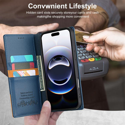 For iPhone 17 N.BEKUS P3 RFID Stitching Magnetic Flip Leather Phone Case(Blue) - iPhone 17 Cases by N.BEKUS | Online Shopping UK | buy2fix