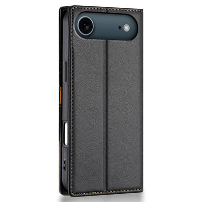 For iPhone 17 Air N.BEKUS P3 RFID Stitching Magnetic Flip Leather Phone Case(Black) - iPhone 17 Air Cases by N.BEKUS | Online Shopping UK | buy2fix