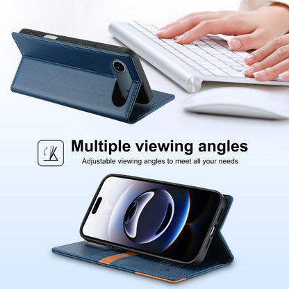 For iPhone 17 Air N.BEKUS P3 RFID Stitching Magnetic Flip Leather Phone Case(Blue) - iPhone 17 Air Cases by N.BEKUS | Online Shopping UK | buy2fix