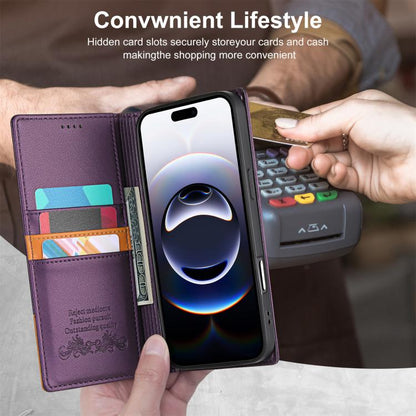 For iPhone Air N.BEKUS P3 RFID Stitching Magnetic Flip Leather Phone Case(Purple) - iPhone Air Cases by N.BEKUS | Online Shopping UK | buy2fix