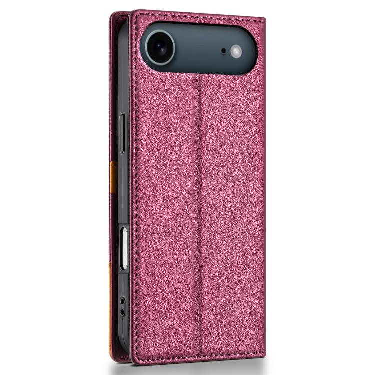 For iPhone 17 Air N.BEKUS P3 RFID Stitching Magnetic Flip Leather Phone Case(Wine Red) - iPhone 17 Air Cases by N.BEKUS | Online Shopping UK | buy2fix